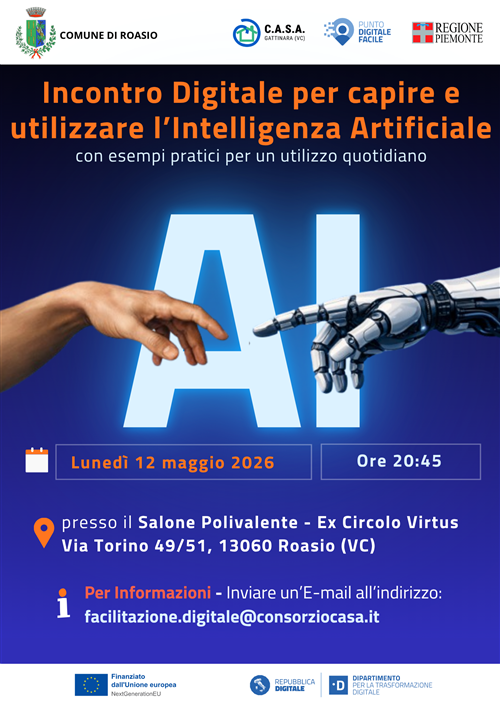 Incontro digitale per capire e utilizzare l'Intelligenza Artificiale